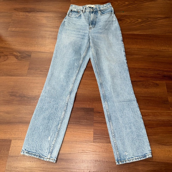 Abercrombie & Fitch Denim - Abercrombie & Fitch 90s Straight Jeans Womens 24 Curve Love Ultra HighRise Light